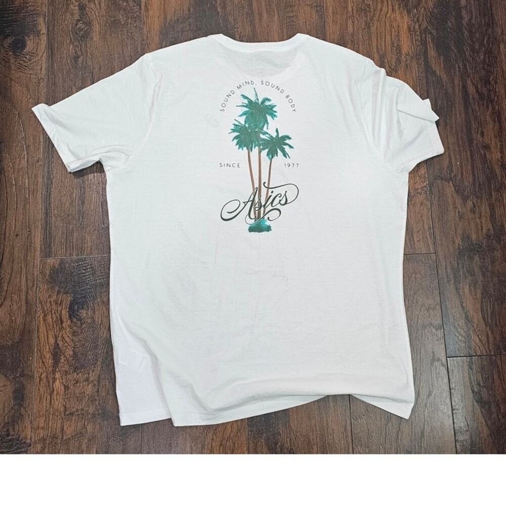 Asics Tee Men Size XL Green White New